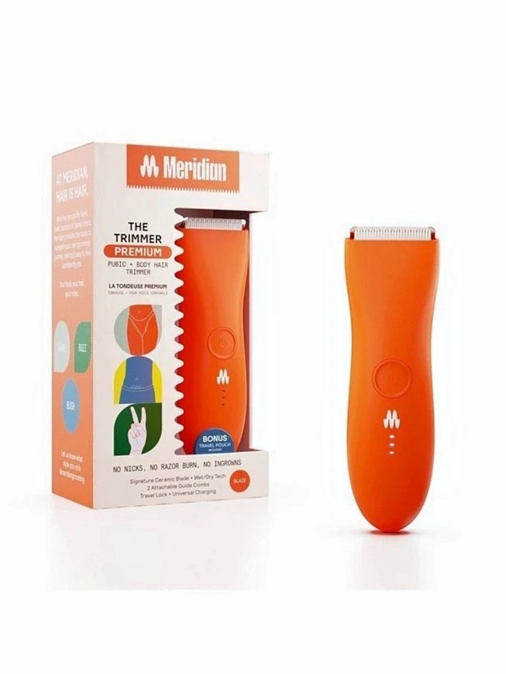 New Meridian The Trimmer Premium Body Trimmer Orange
